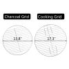18-Inch Apple Charcoal Stove with Enamel Body & Side Wheel