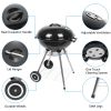 18-Inch Apple Charcoal Stove with Enamel Body & Side Wheel