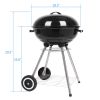 18-Inch Apple Charcoal Stove with Enamel Body & Side Wheel