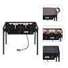 Outdoor High-Pressure Propane Camp Stove – 3 Burner Cast Iron Cooker (225,000 BTU)