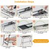 Foldable Portable Charcoal BBQ Grill Stainless Steel for Camping & Picnic
