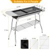 Foldable Portable Charcoal BBQ Grill Stainless Steel for Camping & Picnic