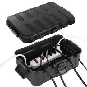 Large Outdoor Electrical Box, IP54 Waterproof Extension Cord Cover Weatherproof, Protect Outlet, Plug, Socket, Timer, Power Strip.