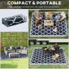 Outsunny Reversible Outdoor Rug, 9' x 18' Waterproof Plastic Straw Patio & RV Rug
