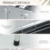 Outsunny Portable Stainless Steel Charcoal Grill with Folding Design