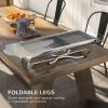 Outsunny Portable Stainless Steel Charcoal Grill with Folding Design