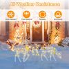 3-Piece Lighted Reindeer Family Christmas Decoration – Indoor & Outdoor 2D Deer with Warm Yellow LED Lights