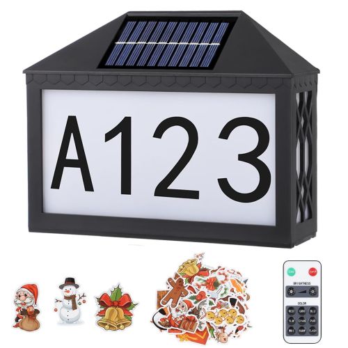 Christmas Solar Address Sign