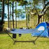 Hammock Chair Stand Set Cotton Swing with Pillow & Cup Holder