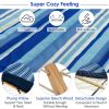 Hammock Chair Stand Set Cotton Swing with Pillow & Cup Holder