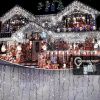 105ft Outdoor Christmas Decoration Lights,1000 LED 8 Modes Curtain Fairy Lights with 50 Drops,Plug in,Waterproof,Timer,Memory Function