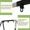 Wrought Iron Four-Leg Hanging Chair Stand – 200kg Capacity, Black
