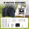 VEVOR Portable Stainless Steel Camping Wood Stove with Chimney & Gloves