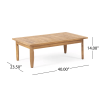 Aston 4-Seat Mid-Century Modern Acacia Outdoor Chat Set – Teak Finish with Cream Cushions