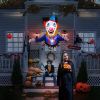 3.3 FT Halloween Inflatable Clown Broke Out from Window Outdoor Decorations, Scary Blow up Decor with Built-in LED Lights for Holiday Party