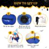3.3 FT Halloween Inflatable Clown Broke Out from Window Outdoor Decorations, Scary Blow up Decor with Built-in LED Lights for Holiday Party