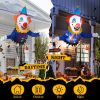 3.3 FT Halloween Inflatable Clown Broke Out from Window Outdoor Decorations, Scary Blow up Decor with Built-in LED Lights for Holiday Party