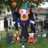 3.3 FT Halloween Inflatable Clown Broke Out from Window Outdoor Decorations, Scary Blow up Decor with Built-in LED Lights for Holiday Party