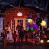 3.9 FT Halloween Inflatable Witch Riding Broom Broke Out from Window Outdoor Decorations, Scary Blow up Decor