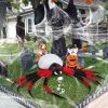11.8 FT Halloween Inflatables Crawling Spider Outdoor Decorations with Rotating LED Lights, Scary Halloween Giant Blow up Decorations