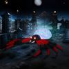 11.8 FT Halloween Inflatables Crawling Spider Outdoor Decorations with Rotating LED Lights, Scary Halloween Giant Blow up Decorations