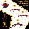 11.8 FT Halloween Inflatables Crawling Spider Outdoor Decorations with Rotating LED Lights, Scary Halloween Giant Blow up Decorations
