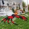 11.8 FT Halloween Inflatables Crawling Spider Outdoor Decorations with Rotating LED Lights, Scary Halloween Giant Blow up Decorations