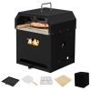 4-in-1 Portable Outdoor Pizza Oven with 12-Inch Pizza Stone