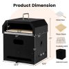 4-in-1 Portable Outdoor Pizza Oven with 12-Inch Pizza Stone