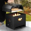 4-in-1 Portable Outdoor Pizza Oven with 12-Inch Pizza Stone