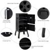 Vertical 2-Tier Charcoal BBQ Smoker Grill with Temperature Gauge
