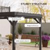 Outdoor Wood Gazebo Pergola with Open Roof for Climbing Plants