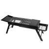 Foldable Charcoal BBQ Grill with Shelf – Portable Stainless Steel Tabletop Grill