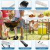 2-in-1 Folding Fish Cleaning Table with Double Sink