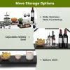 3-Tier Foldable Outdoor Cart with Wheels and Phone Holder