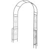 7.9 ft Metal Garden Arch with Side Trellis for Climbing Plants