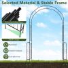 7.9 ft Metal Garden Arch with Side Trellis for Climbing Plants