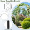 7.9 ft Metal Garden Arch with Side Trellis for Climbing Plants