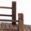 Fir Wood Garden Bridge – Arc Walkway with Side Railings, 60" x 26.5" x 19"