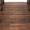 Fir Wood Garden Bridge – Arc Walkway with Side Railings, 60" x 26.5" x 19"
