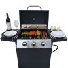 4-Burner Propane Gas Grill with Stainless Steel Construction, 34,000 BTU
