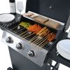 4-Burner Propane Gas Grill with Stainless Steel Construction, 34,000 BTU