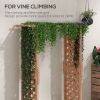 Outsunny Raised Garden Bed with Arch Trellis for Vine Climbing Plants