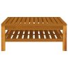 2-Piece Patio Sofa Set with Dark Gray Cushions – Solid Acacia Wood