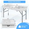 5 Ft Folding Ice Cooler Table with Double Sinks for Parties, Camping & Events