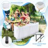 5 Ft Folding Ice Cooler Table with Double Sinks for Parties, Camping & Events