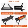 Folding Charcoal BBQ Grill Stainless Steel Grill with Shelf