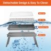 Folding Charcoal BBQ Grill Stainless Steel Grill with Shelf