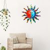 1pc, Creative Metal Sun Wall Decor, Metal Wall Art Decorative Pendant, Celebration Decor