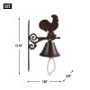 Vintage Cast Iron Rooster Bell for Home and Garden Decor